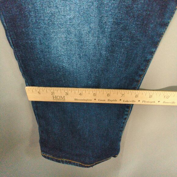 Lucky Brand Jeans Mens 32x27 Blue 363 Straight Hemmed Stretch - Picture 8 of 10